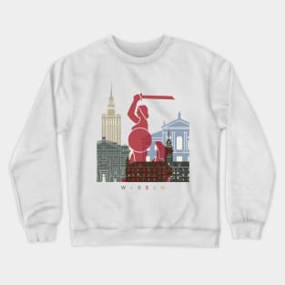 Warsaw skyline poster Crewneck Sweatshirt